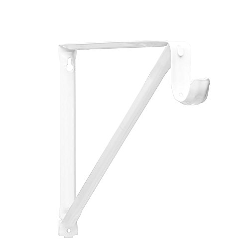 Product Cover Closet Pro RP-0044-BWT Light Duty 11 in. Shelf And Rod Bracket, White