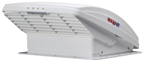 Product Cover Maxxair 00-05100K MaxxFan Ventillation Fan with White Lid and Manual Opening Keypad Control