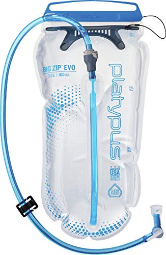 Product Cover Platypus Big Zip Water Reservoir for Hydration Backpacks, 3-Liter, EVO with Fast Flow Valve
