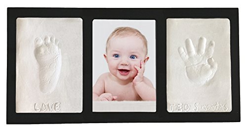 Product Cover Proud Baby Clay Hand & Footprint Keepsake Photo Wall Mount Frame Kit - Black
