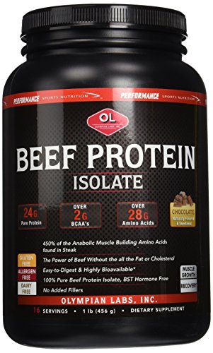 Product Cover Olympian Labs Beef Protein Isolate Chocolate 1 lb