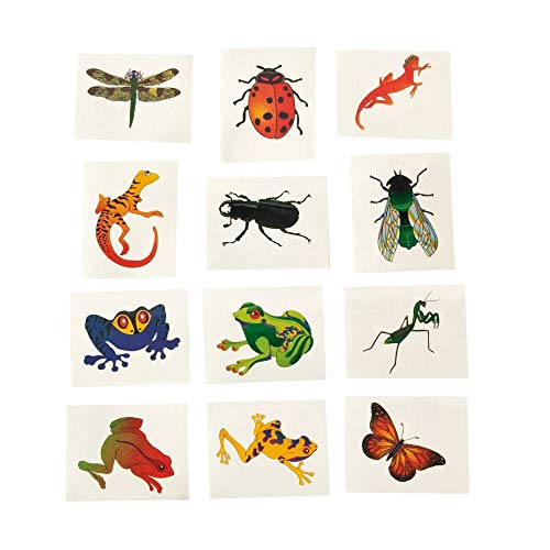 Product Cover Fun Express Nature Temporary Tattoos - Insects & Reptiles (6 Dozen)