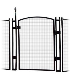 Product Cover Sentry Safety Pool Fence EZ-Guard 4' Tall Self Closing/Self Latching Mesh Child Safety Pool Fence Gate Kit for In-Ground Pools - Black