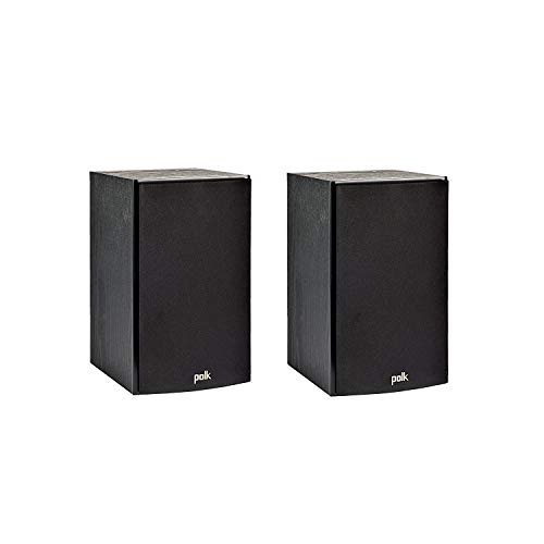 Product Cover Polk Audio T15 100 Watt Home Theater Bookshelf Speakers (Pair) - Premium Sound at a Great Value | Dolby and DTS Surround | Wall-Mountable