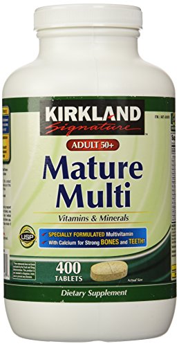 Product Cover Kirkland Signature Adults, 50 plus Mature Multi Vitamins & Minerals, 400-Count Tablets