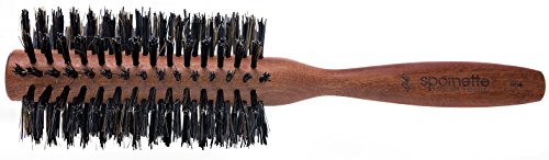 Product Cover Spornette Italian 2.25 inch Round Boar Bristle Brush #854 with Wooden Handle for Blowouts, Styling, Volumizing, Smoothing & Curling Medium-length, Thin, Thick, Straight, Curly Hair and Extensions
