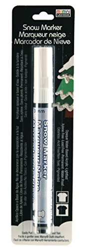 Product Cover Uchida 1022S-C Marvy Fine Point Paper and Fabric Embellishing Snow Marker, White