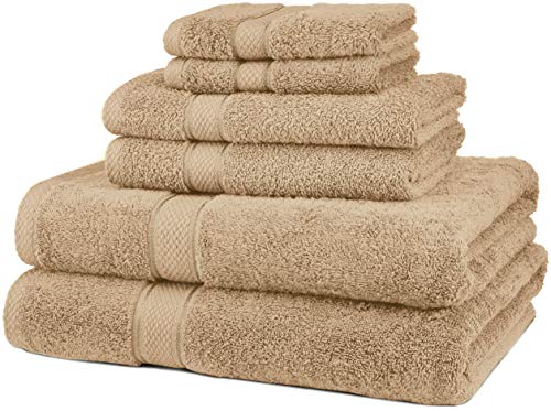 Product Cover Pinzon 6 Piece Blended Egyptian Cotton Bath Towel Set - Driftwood