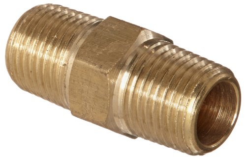 Product Cover Anderson Metals 56122 Brass Pipe Fitting, Hex Nipple, 1/8