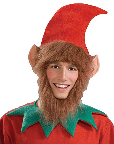 Product Cover Forum Novelties Men's Costume Elf Hat with Ears Hair and Beard, Multi, One Size