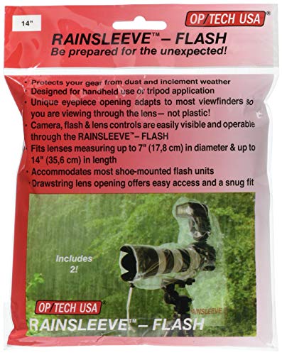 Product Cover OP/TECH USA 9001142 Rainsleeve - Flash, 2-Pack (Clear)