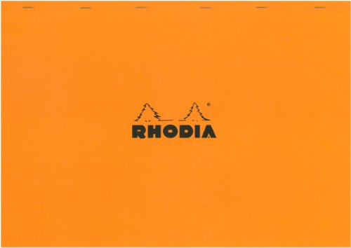 Product Cover Rhodia Staplebound Notepads - Graph 80 sheets - 16 1/2 x 12 1/2 in. - Orange cover