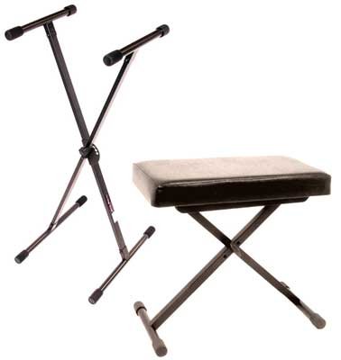 Product Cover World Tour Single X Keyboard Stand and Deluxe Bench Package