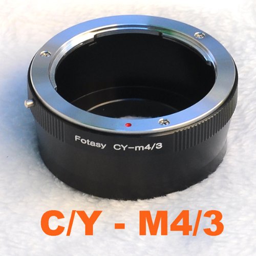 Product Cover Fotasy Contax/Yashica CY Lens to M43 Adapter, CY to MFT Adapter, fits Olympus E-PL8 E-PL9 E-M1 E-M5 E-M10 I II III E-PM2 E-PM1 Pen-F E-M1X/ Panasonic G7 G9 GF8 GH5 GX7 GX8 GX9 GX85 GX80 G90 G91