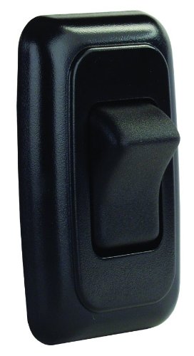Product Cover JR Products 12225 Black Single SPST On-Off Switch with Bezel