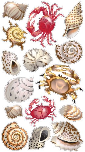 Product Cover Sticko Classic Stickers, Shells and Crabs