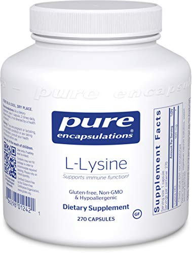 Product Cover Pure Encapsulations - l-Lysine - Hypoallergenic Supplement Helps Maintain Healthy Arginine Levels and Immune Function* - 270 Capsules