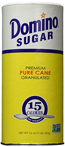 Product Cover Domino Premium Pure Cane Granulated Sugar with Easy Pour Recloseable Top 16 oz. (Pack of 6)