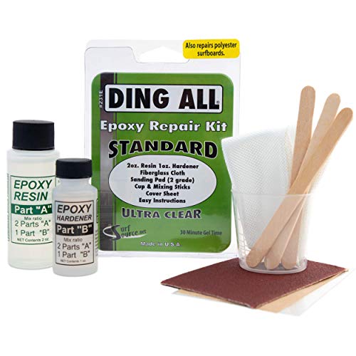 Product Cover Ding All 3 Oz (84ml) Standard Epoxy Repair Kit for Epoxy and Polyester Surfboards Repairs
