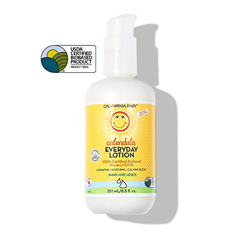 Product Cover California Baby Calendula Everyday Lotion (8.5 Ounces) Moisturizer for Dry, Sensitive Skin | Post Bath and Diaper Changing | Non-Greasy, Fast-Absorbing Formula