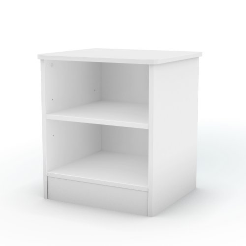 Product Cover South Shore Libra Open 2-Shelf Nightstand, Pure White