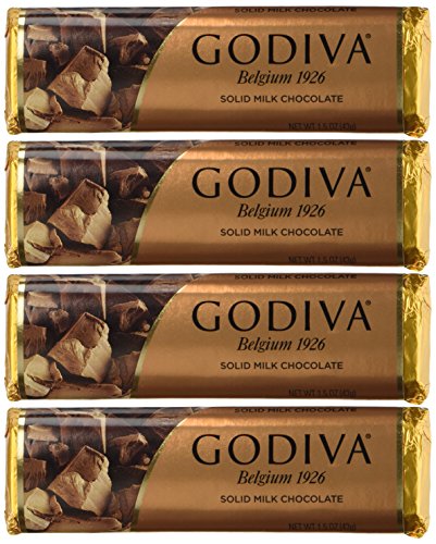 Product Cover Godiva Chocolatier Solid Chocolate, 1.5 Ounce Each, Pack of 4, Packaging May Vary