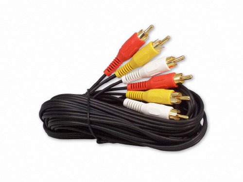Product Cover Your Cable Store 12 Foot RCA Audio/Video Cable 3 Male to 3 Male
