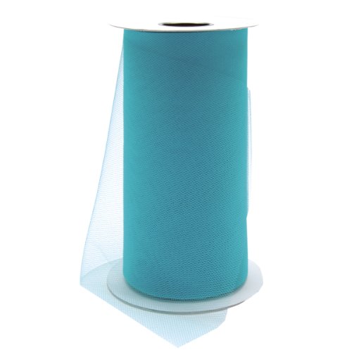 Product Cover Falk 11000-11024 Trim and Embellishments Tulle Fine Mesh 6-Inch Wide 25yd Spool-Teal