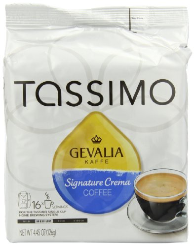 Product Cover Gevalia Signature Crema Coffee (Medium), 16-Count T-Discs for Tassimo Coffeemakers (Pack of 2)