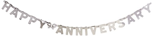 Product Cover Beistle 55452-S Foil Happy Anniversary Streamer, 4-1/4-Inch by 6-Feet