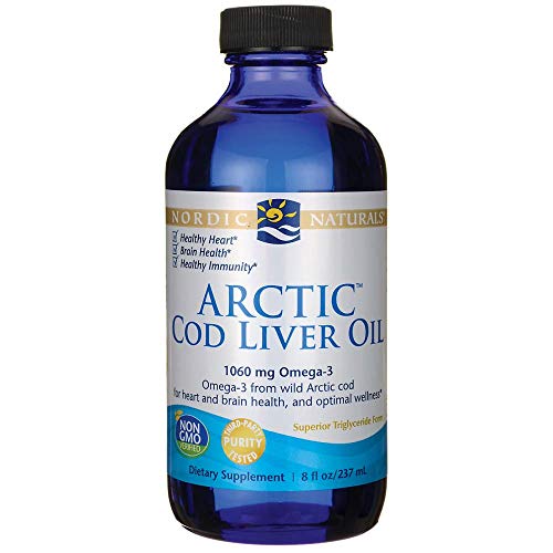 Product Cover Nordic Naturals - Arctic CLO, Heart and Brain Health, and Optimal Wellness, Unflavored,8 Fl Oz (Pack of 1)