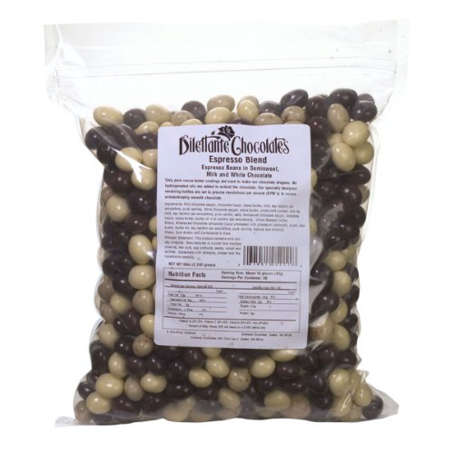 Product Cover Dilettante Espresso Blend Espresso Beans In Semisweet, Milk and White Chocolate, 5 Pound