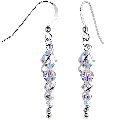 Product Cover Body Candy Handcrafted 925 Silver Icicle Drop Earrings Created with Swarovski Crystals