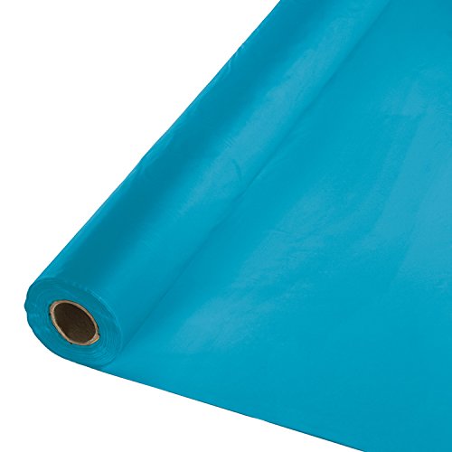 Product Cover Creative Converting Roll Plastic Table Cover, 100-Feet, Turquoise