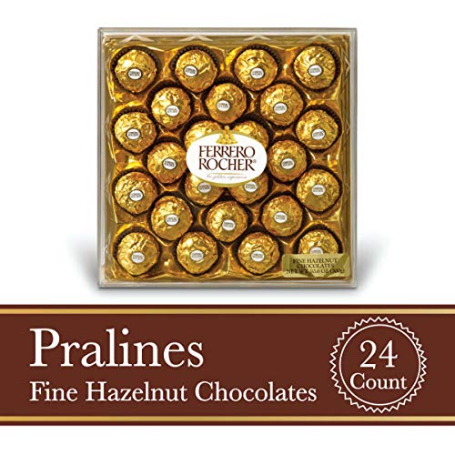 Product Cover Ferrero Rocher Fine Hazelnut Milk Chocolate, 24 Count, Chocolate Candy Gift Box
