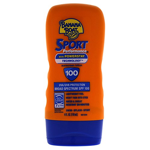 Product Cover Banana Boat Sport Performance Sunscreen Lotion SPF 100, 4-ounce Bottles (Pack of 2)
