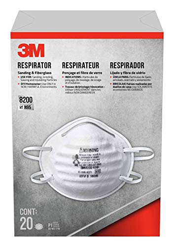 Product Cover 3M 8200HB3-A Sanding and Fiberglass Respirator, 20-Pack