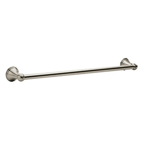 Product Cover Moen DN8424BN Preston Collection 24-Inch Bathroom Single Towel Bar, Brushed Nickel