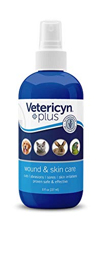 Product Cover Vetericyn Plus Antimicrobial Wound and Skin Care. Spray to Clean Cuts and Wounds. Itch and Irritation Relief. No Stinging or Burning. for Cats, Dogs, Livestock and More. (8 oz)