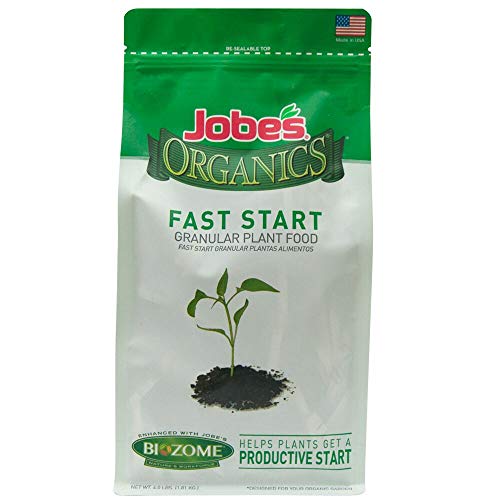 Product Cover Jobe's Organics 09726 EMW7215080 Fast Start Granular Fertilizer with Biozome, 4-4-2 Org, 4 lb