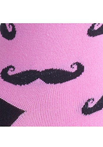 Product Cover Sock It To Me Moustaches Knee High Women's Socks, one size, Pink
