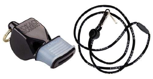Product Cover Fox 40 Sonik Blast CMG Official Whistle with Break Away Lanyard (Black)