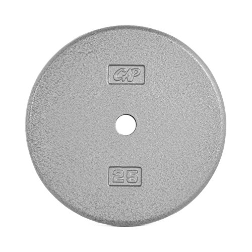 Product Cover CAP Barbell Cast Iron Standard 1-Inch Weight Plates, Gray, Single, 25 Pound
