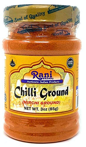 Product Cover Rani Chilli Powder (Mirchi) Ground Indian Spice 3oz (85g) ~ Gluten Free, Salt Free
