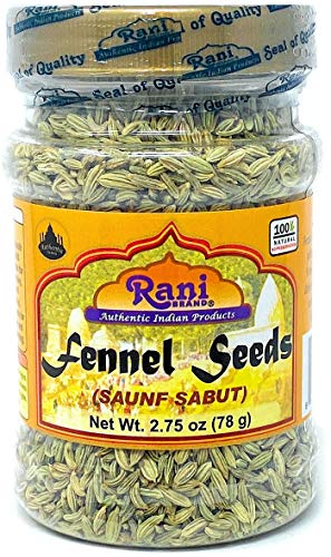 Product Cover Rani Fennel Seeds (Saunf Sabut) Whole Spice 2.75oz (85g) All Natural ~ Gluten Free Ingredients | NON-GMO | Vegan | Indian Origin