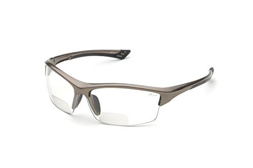 Product Cover Elvex RX-350C 1.5 Diopter Bifocal Safety Glasses, Metallic Brown Frame/Clear Lens