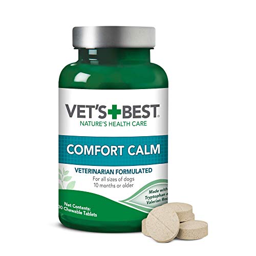 Product Cover Vet's Best Comfort Calm Calming Dog Supplements | Dog Calming Aid | Promotes Relaxation and Balanced Behavior | 30 Chewable Tablets