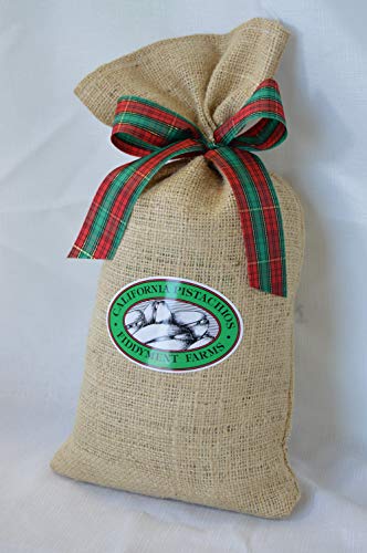 Product Cover Fiddyment Farms 2 Lbs Lightly Salted Pistachios in Beige Burlap Bag