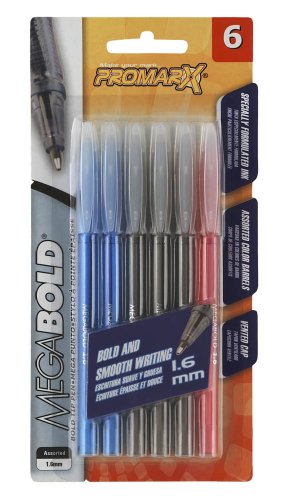 Product Cover Promarx MegaBold Regular Pens, 1.6mm, Assorted Colors, 6 Count (BP05-AR6B06-48)