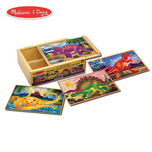 Product Cover Melissa & Doug Dinosaur Jigsaw Puzzles in a Box [Toy]